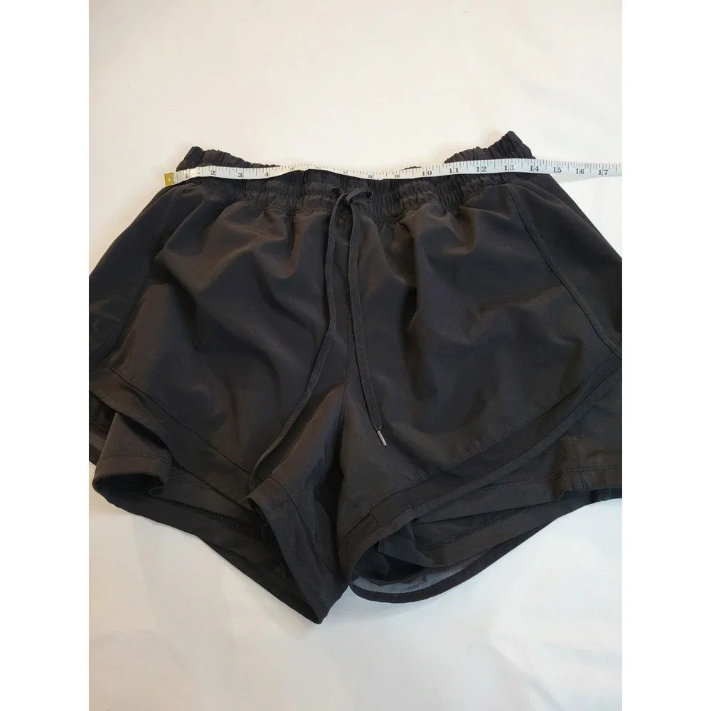 90 Degree By Reflex 2 in 1 Womens Shorts Black Running Athletic Gym Workout Sz L